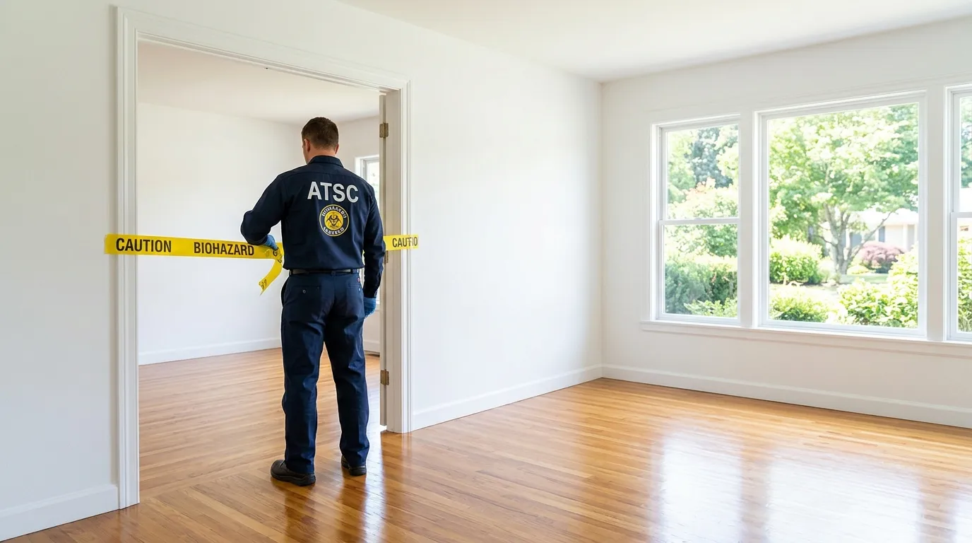 Certified biohazard cleanup crew performing Decomposition Cleanup in Wissinoming